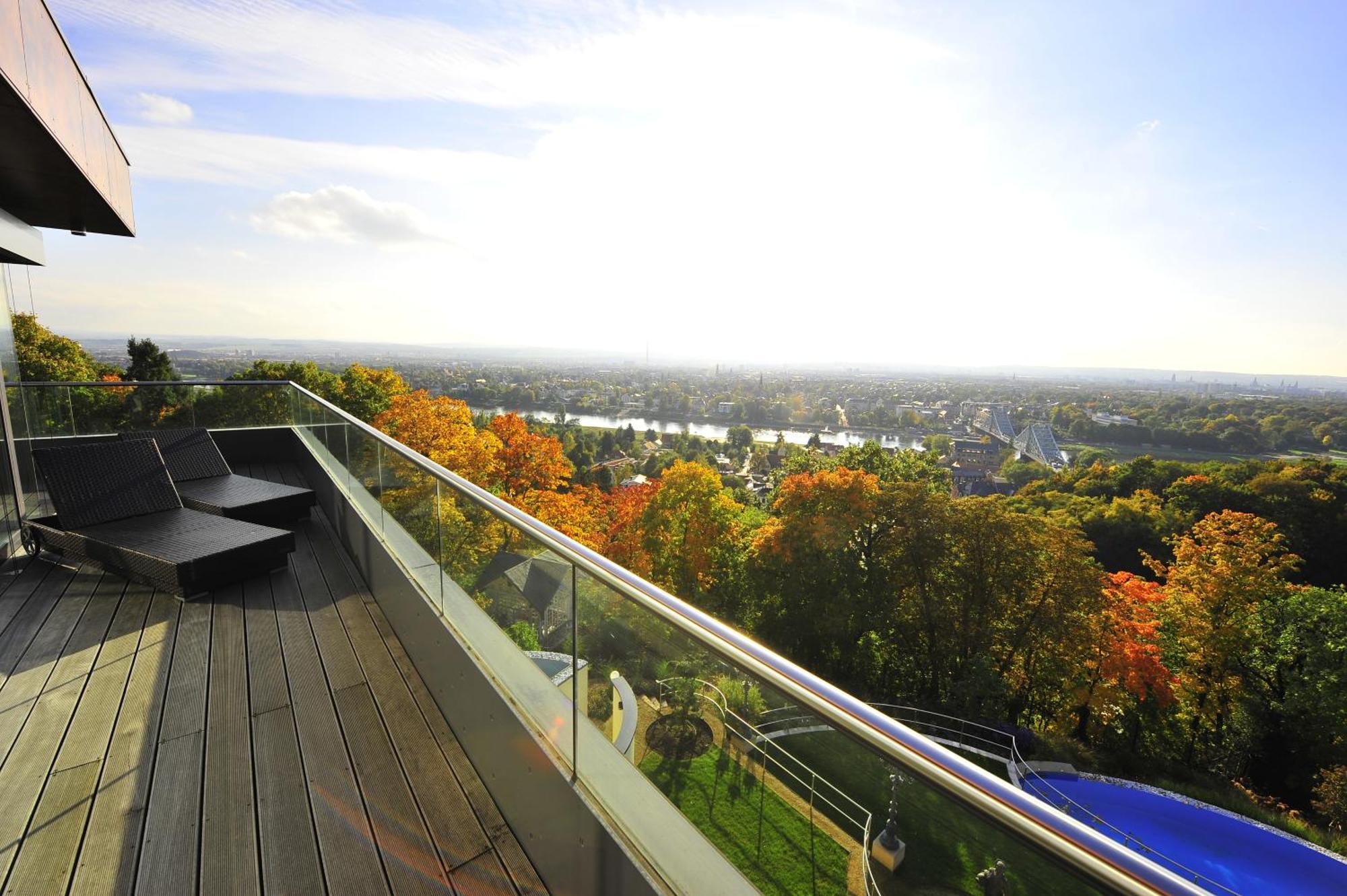 Villa Via Lapis - Panoramablick Ueber Dresden - Garten - Pool - Sauna - Luxus 객실 사진